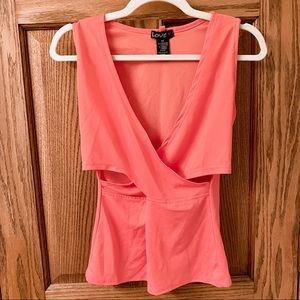 Love hot pink cut out top size M